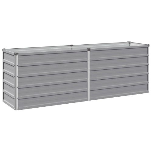 Вдигната леха за градина Сиво 160 x 40 x 55 см