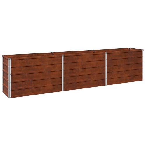 Вдигната леха за градина Ръждясало 240 x 40 x 55 см картон