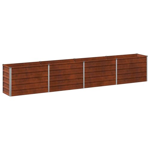 Вдигната леха за градина Ръждясало 320 x 40 x 55 см картон