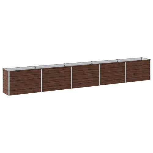 Вдигната леха за градина Черно 400 x 40 x 55 см
