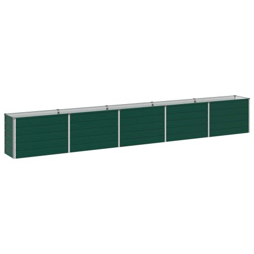 Вдигната леха за градина Зелено 400 x 40 x 55 см
