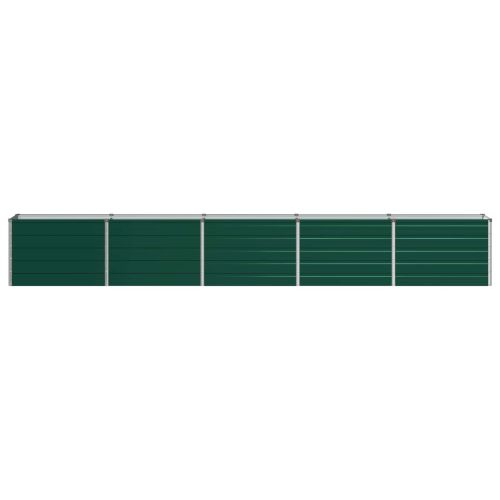 Вдигната леха за градина Зелено 400 x 40 x 55 см