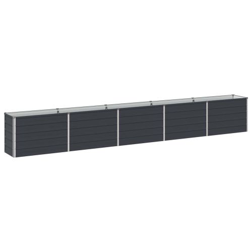 Вдигната леха за градина Антрацит 400 x 40 x 55 см