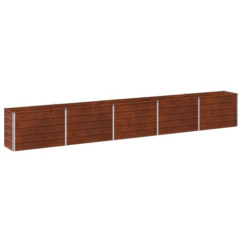 Вдигната леха за градина Ръждясало 400 x 40 x 55 см картон