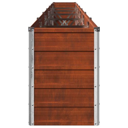 Вдигната леха за градина Ръждясало 480 x 40 x 55 см картон