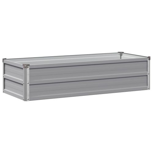 Вдигната леха за градина Сиво 100 x 40 x 24 см