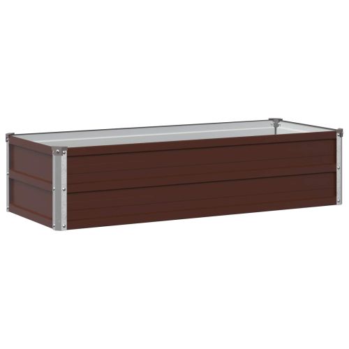 Вдигната леха за градина Кафяво 100 x 40 x 24 см