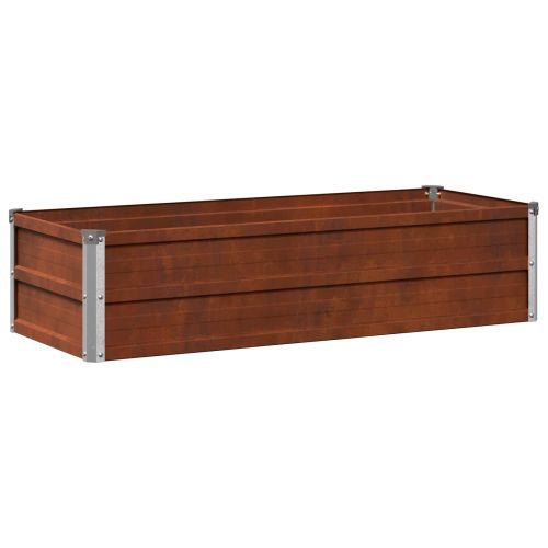 Вдигната леха за градина Ръждясало 100 x 40 x 24 см картон