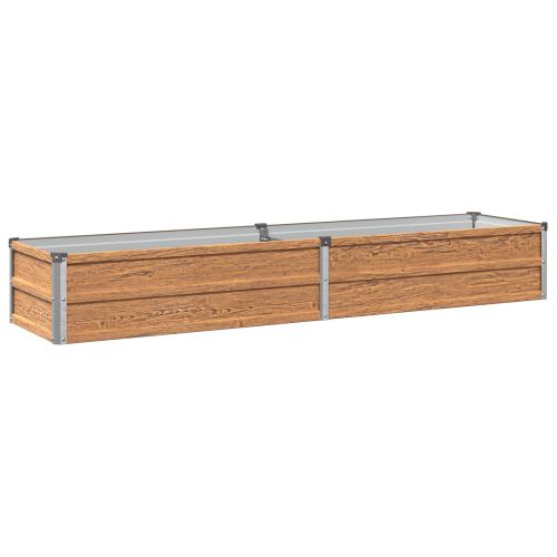 Вдигната леха за градина Дървен кафяв 160 x 40 x 24 см