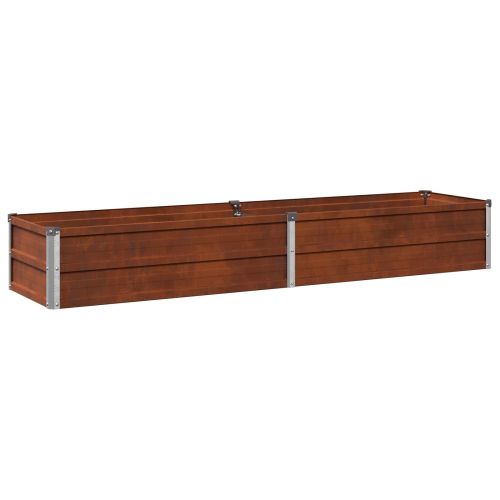 Вдигната леха за градина Ръждясало 160 x 40 x 24 см картон