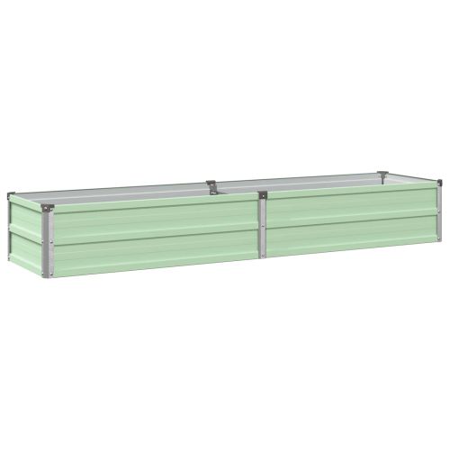 Вдигната леха за градина Пастелно зелено 160 x 40 x 24 см