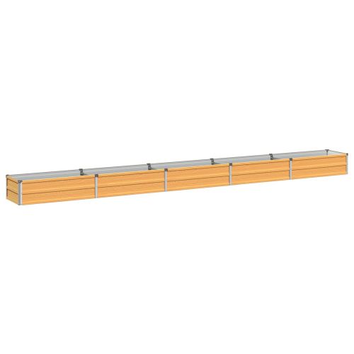 Вдигната леха за градина Натурално 400 x 40 x 24 см