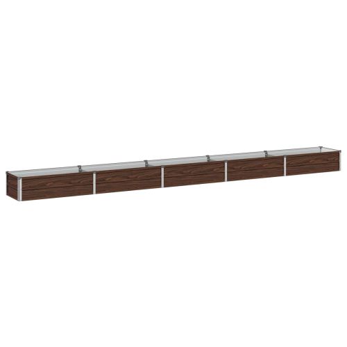 Вдигната леха за градина Черно 400 x 40 x 24 см