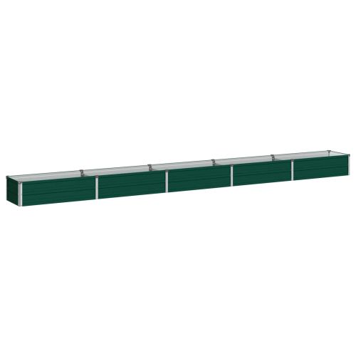 Вдигната леха за градина Зелено 400 x 40 x 24 см