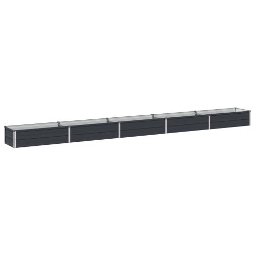 Вдигната леха за градина Антрацит 400 x 40 x 24 см