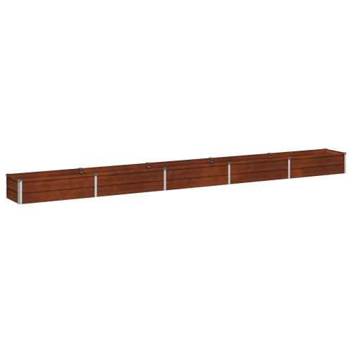 Вдигната леха за градина Ръждясало 400 x 40 x 24 см картон
