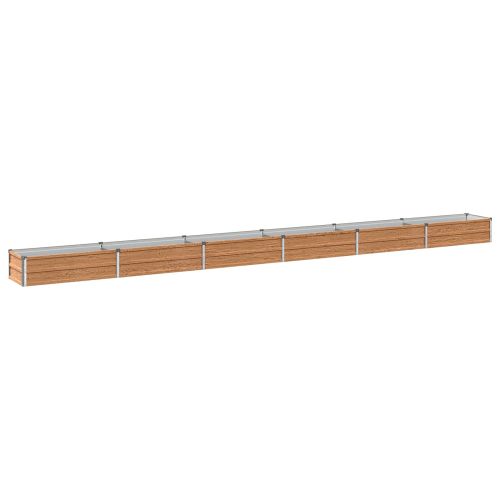 Вдигната леха за градина Дървен кафяв 480 x 40 x 24 см