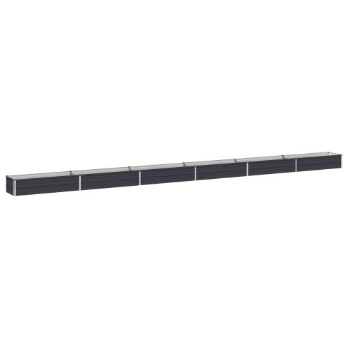 Вдигната леха за градина Антрацит 600 x 40 x 24 см