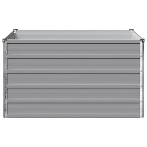 Вдигната леха за градина Сиво 100 x 80 x 55 см