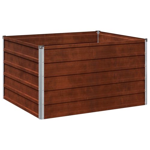 Вдигната леха за градина Ръждясало 100 x 80 x 55 см картон