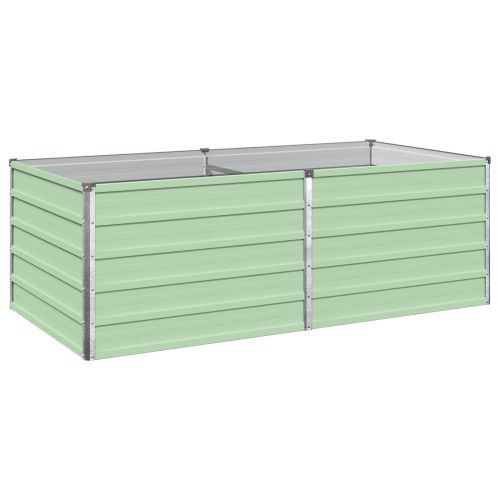 Вдигната леха за градина Пастелно зелено 160 x 80 x 55 см