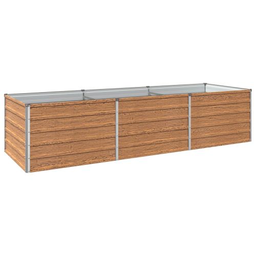 Вдигната леха за градина Дървен кафяв 240 x 80 x 55 см