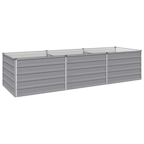 Вдигната леха за градина Сиво 240 x 80 x 55 см