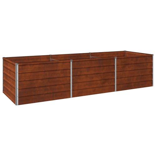 Вдигната леха за градина Ръждясало 240 x 80 x 55 см картон