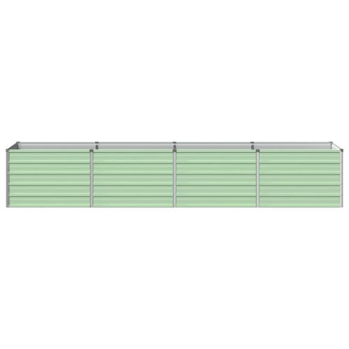 Вдигната леха за градина Пастелно зелено 320 x 80 x 55 см