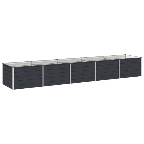 Вдигната леха за градина Антрацит 400 x 80 x 55 см