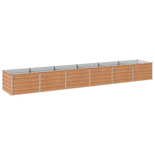 Вдигната леха за градина Дървен кафяв 480 x 80 x 55 см