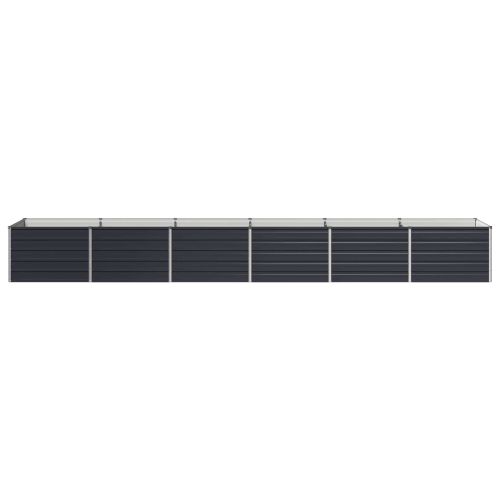 Вдигната леха за градина Антрацит 480 x 80 x 55 см