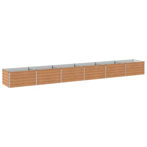 Вдигната леха за градина Дървен кафяв 600 x 80 x 55 см