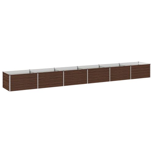 Вдигната леха за градина Черно 600 x 80 x 55 см