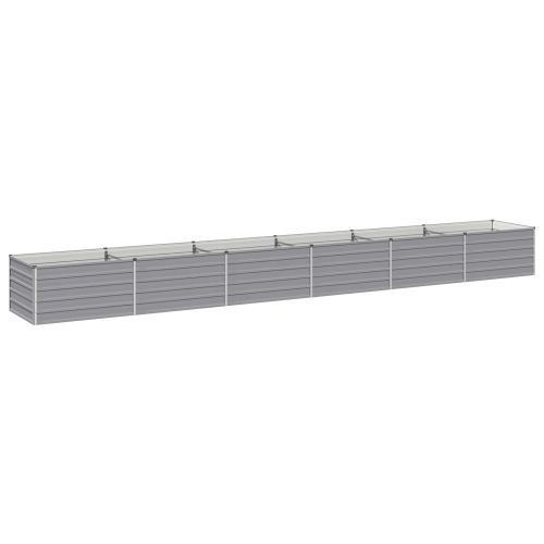 Вдигната леха за градина Сиво 600 x 80 x 55 см