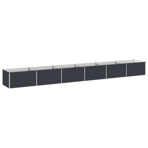 Вдигната леха за градина Антрацит 600 x 80 x 55 см