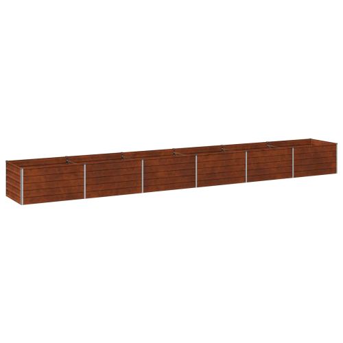 Вдигната леха за градина Ръждясало 600 x 80 x 55 см картон