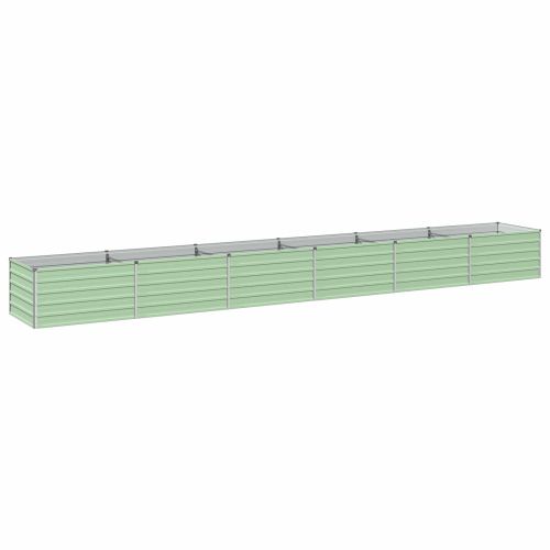 Вдигната леха за градина Пастелно зелено 600 x 80 x 55 см