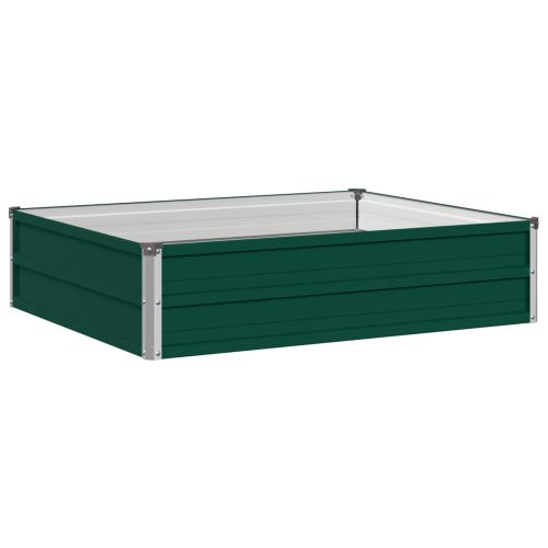 Вдигната леха за градина Зелено 100 x 80 x 24 см