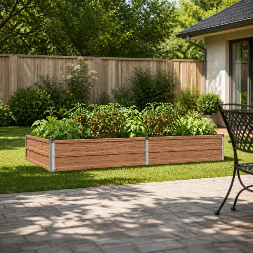 Вдигната леха за градина Дървен кафяв 160 x 80 x 24 см