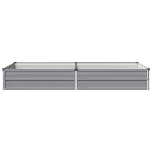 Вдигната леха за градина Сиво 160 x 80 x 24 см