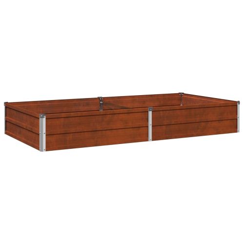 Вдигната леха за градина Ръждясало 160 x 80 x 24 см картон