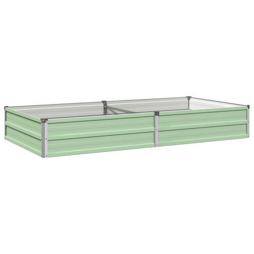Вдигната леха за градина Пастелно зелено 160 x 80 x 24 см