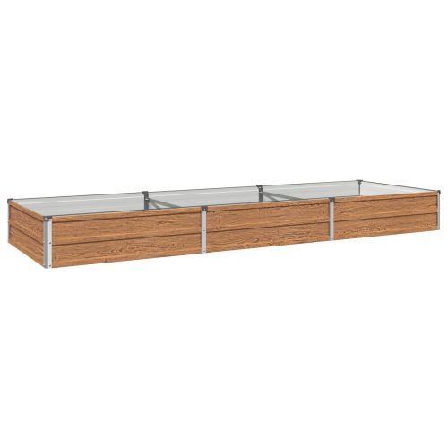 Вдигната леха за градина Дървен кафяв 240 x 80 x 24 см