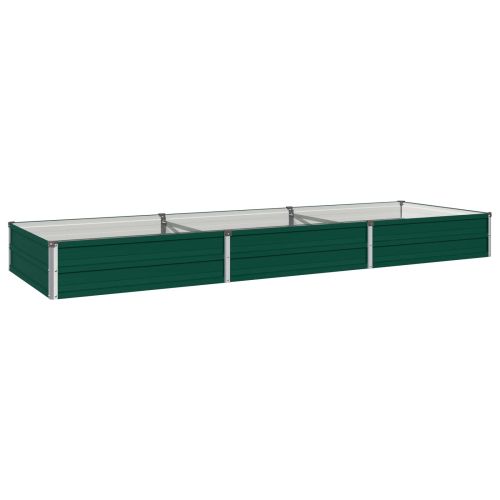 Вдигната леха за градина Зелено 240 x 80 x 24 см