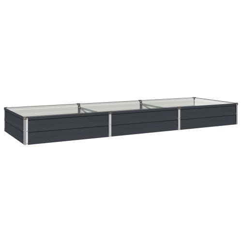 Вдигната леха за градина Антрацит 240 x 80 x 24 см