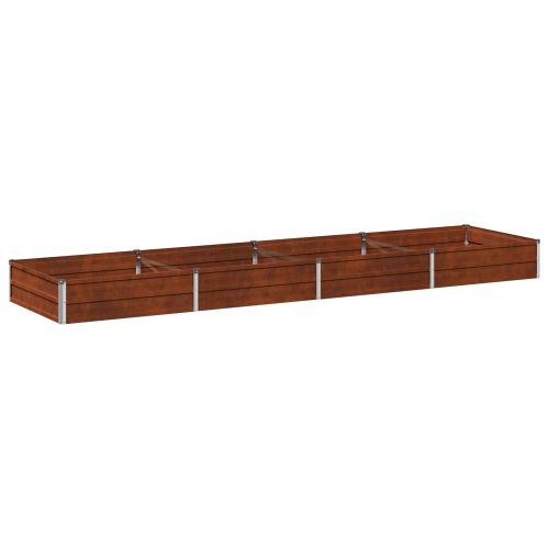 Вдигната леха за градина Ръждясало 320 x 80 x 24 см картон