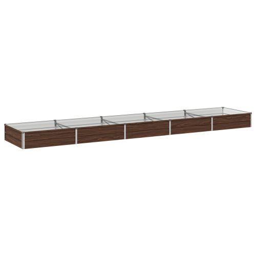 Вдигната леха за градина Черно 400 x 80 x 24 см
