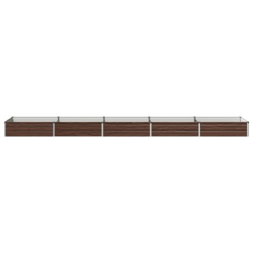 Вдигната леха за градина Черно 400 x 80 x 24 см
