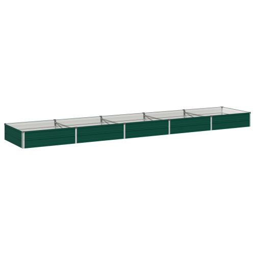 Вдигната леха за градина Зелено 400 x 80 x 24 см